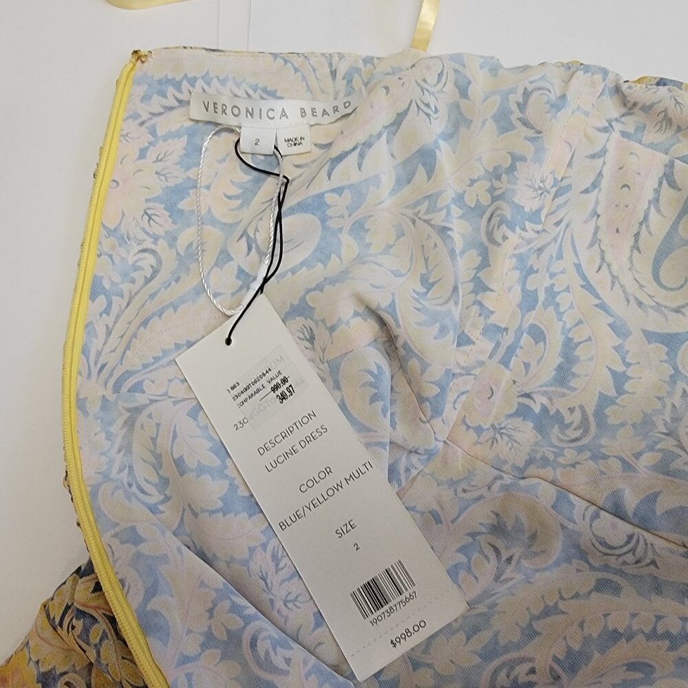 Veronica Beard Lucine Paisley Silk Gown - Picture 10 of 15